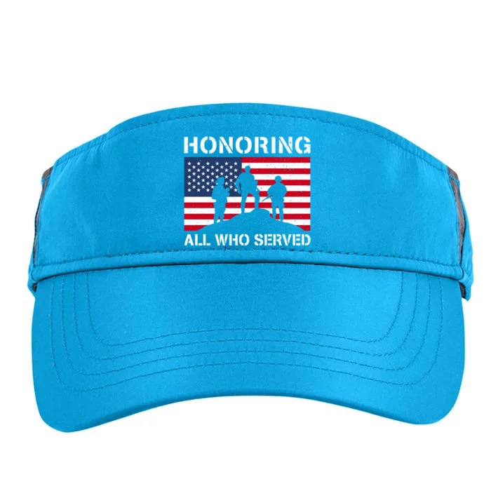 Honoring All Who Served Armed Forces Day Proud Us Army Gift Adult Drive Performance Visor