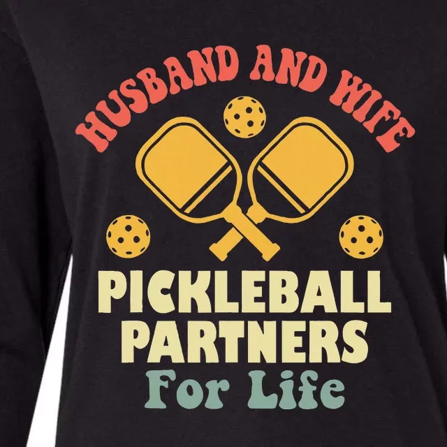 Husband And Wife Pickleball Partners For Life Womens Cotton Relaxed Long Sleeve T-Shirt