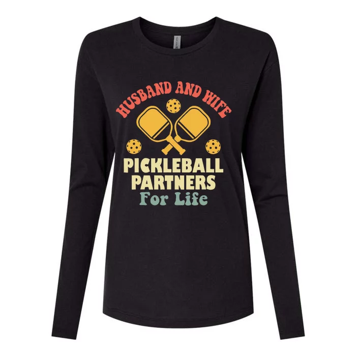 Husband And Wife Pickleball Partners For Life Womens Cotton Relaxed Long Sleeve T-Shirt