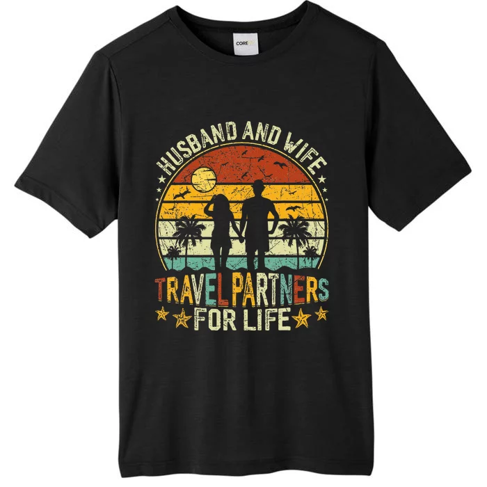 Husband And Wife Travel Partners For Life Beach Traveling ChromaSoft Performance T-Shirt