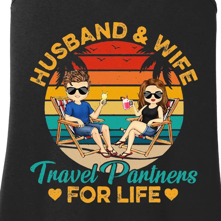 Husband And Wife Travel Partners For Life Beach Traveling Ladies Essential Tank