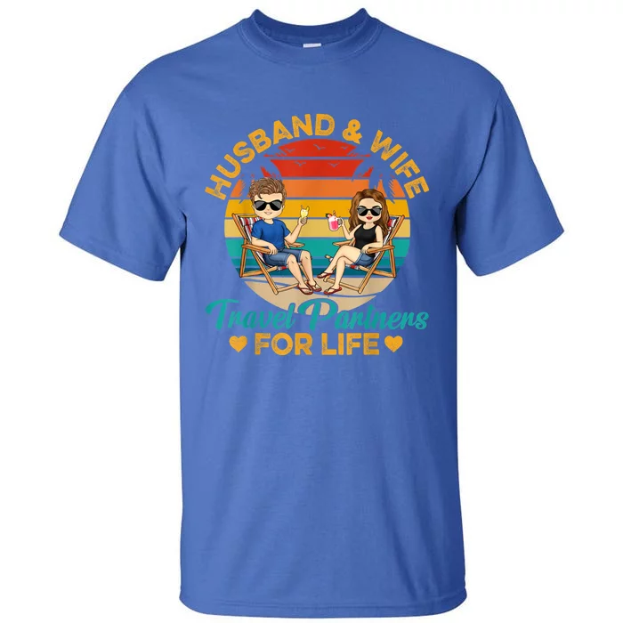 Husband And Wife Travel Partners For Life Beach Traveling Tall T-Shirt