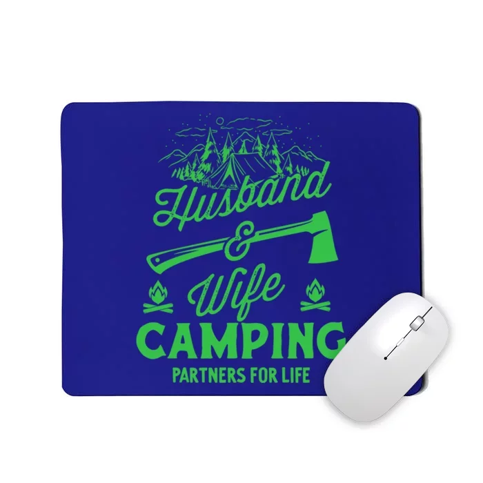 Husban And Wife Camping Partnes For Life Gift Mousepad