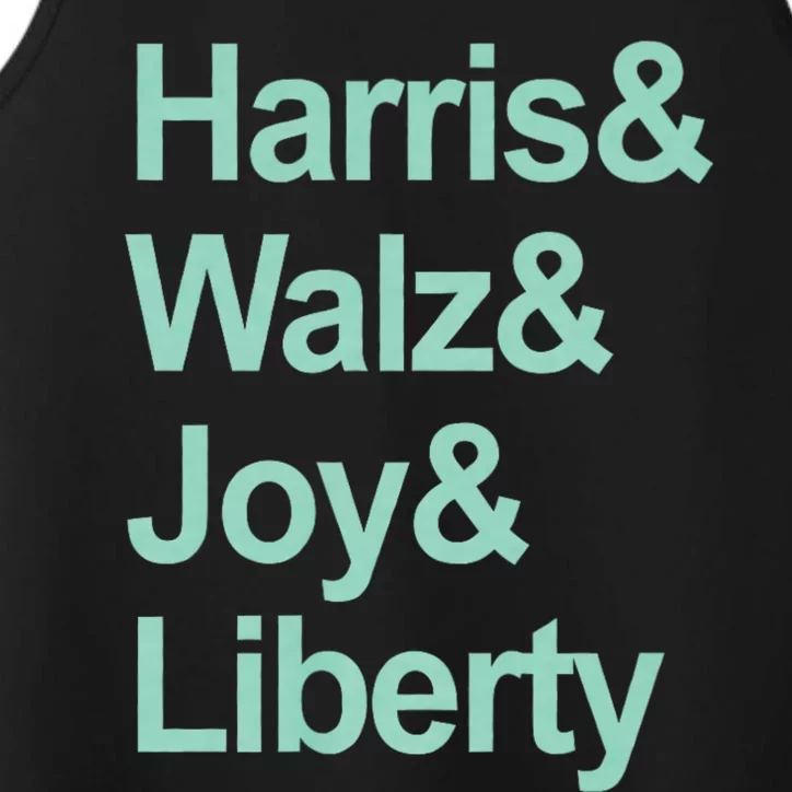 Harris And Walz And Joy And Liberty Performance Tank