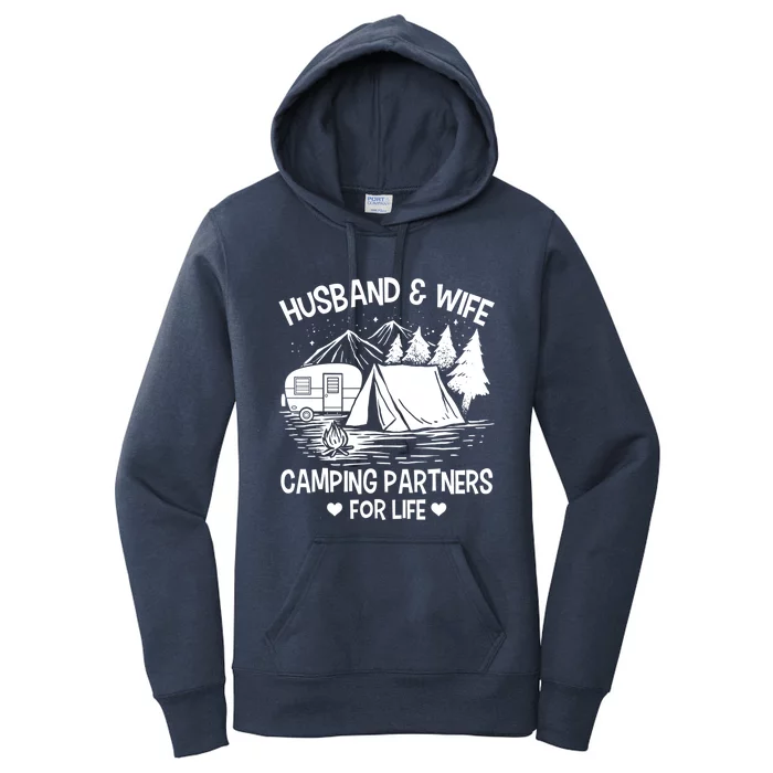 Husband And Wife Camping Partner For Life Gift Women's Pullover Hoodie