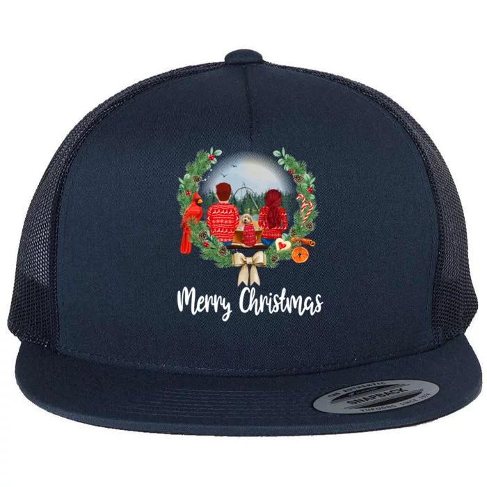 Husband And Wife Fishing Partner Family Matching Christmas Meaningful Gift Flat Bill Trucker Hat