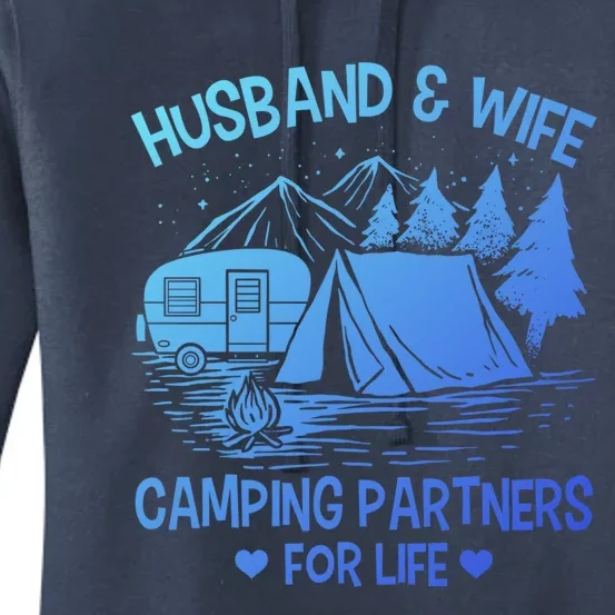 Husband And Wife Camping Partner For Life Gift Women's Pullover Hoodie