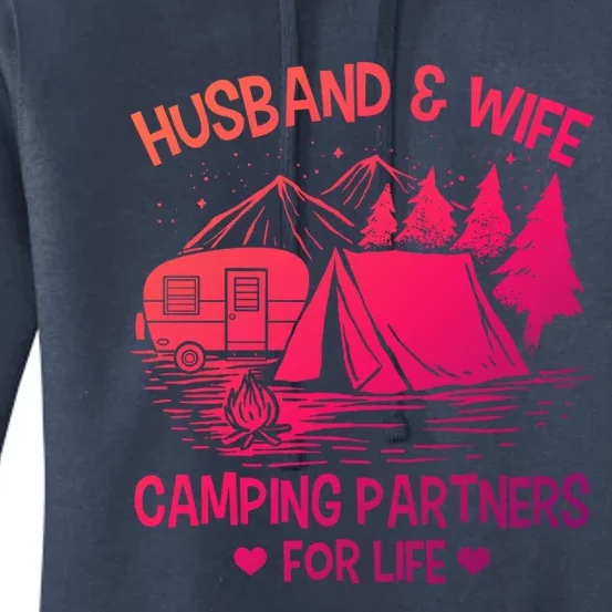 Husband And Wife Camping Partner For Life Gift Women's Pullover Hoodie