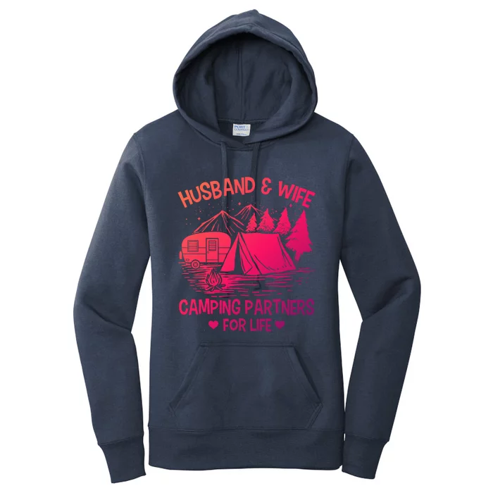 Husband And Wife Camping Partner For Life Gift Women's Pullover Hoodie