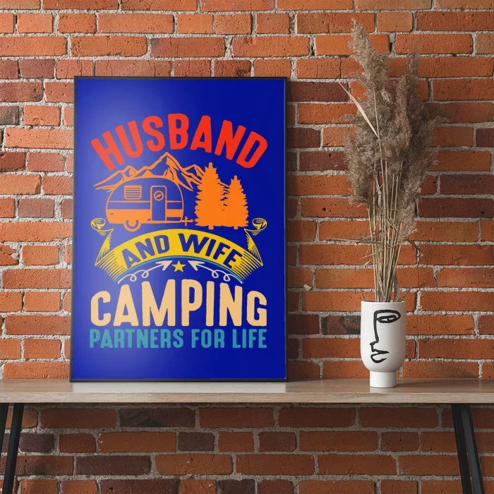 Husband And Wife Camping Partners For Life Camper Camping Gift Poster