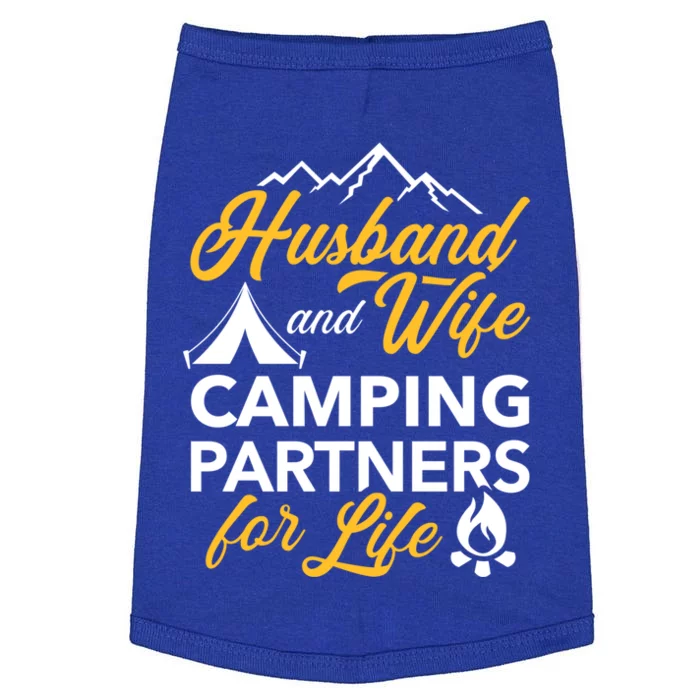 Husband And Wife Camping Partners For Life Gift Doggie Tank