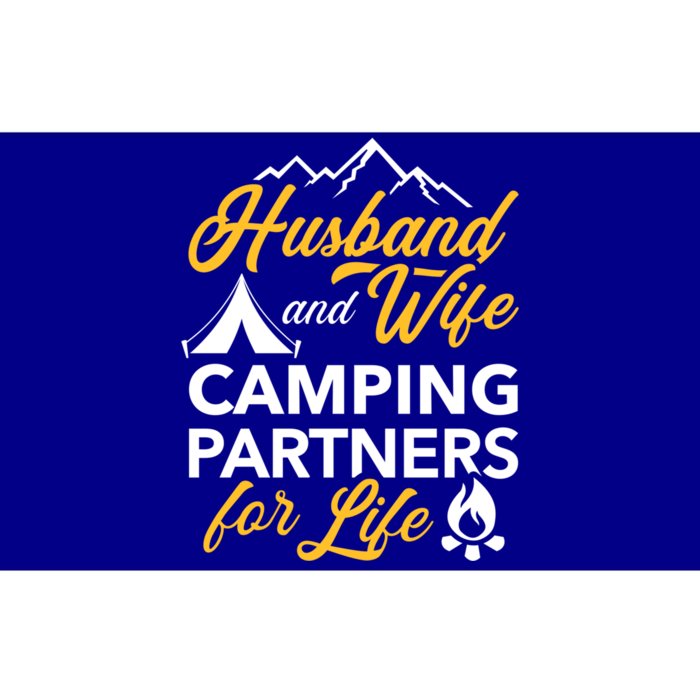 Husband And Wife Camping Partners For Life Gift Bumper Sticker