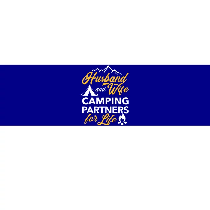 Husband And Wife Camping Partners For Life Gift Bumper Sticker