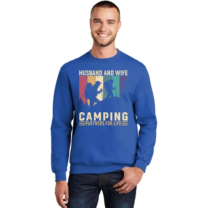 Husband And Wife Camping Partners For Life Funny Gift Sweatshirt