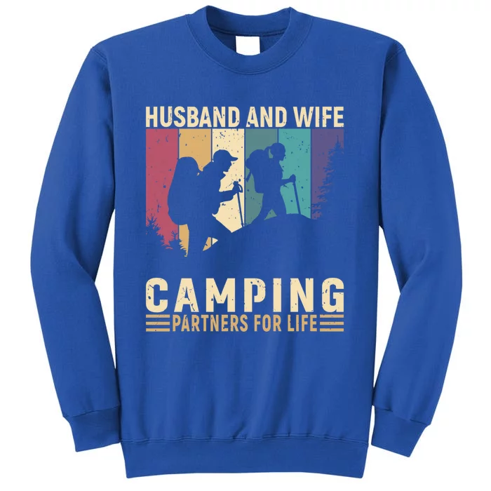 Husband And Wife Camping Partners For Life Funny Gift Sweatshirt