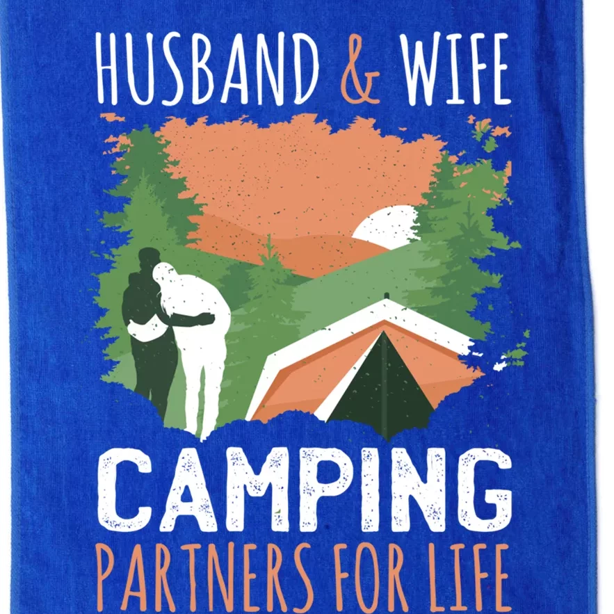 Husband And Wife Camping Partners For Life Meaningful Gift Platinum Collection Golf Towel