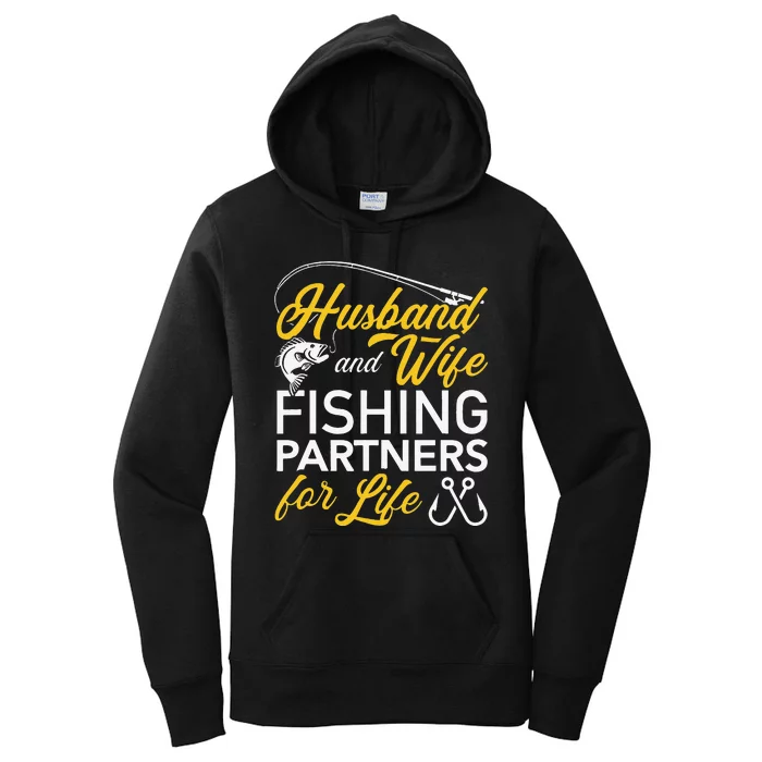 Husband And Wife Fishing Partners For Life Women's Pullover Hoodie