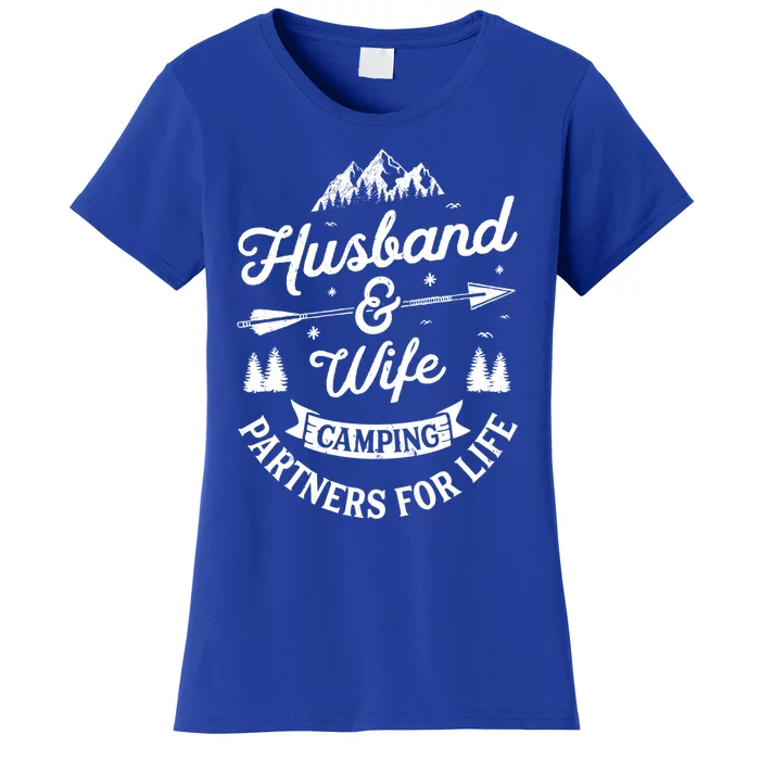 Husband And Wife Camping Partners For Life Gift Women's T-Shirt