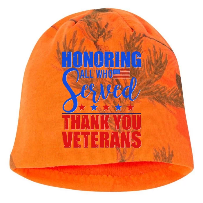 Honoring All Who Served Thank You Veterans Kati - Camo Knit Beanie