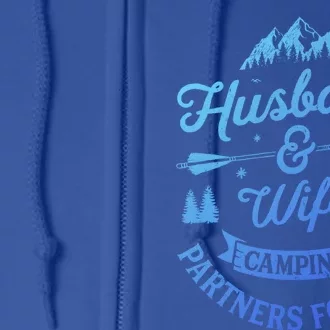 Husband And Wife Camping Partners For Life Gift Full Zip Hoodie