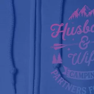 Husband And Wife Camping Partners For Life Gift Full Zip Hoodie