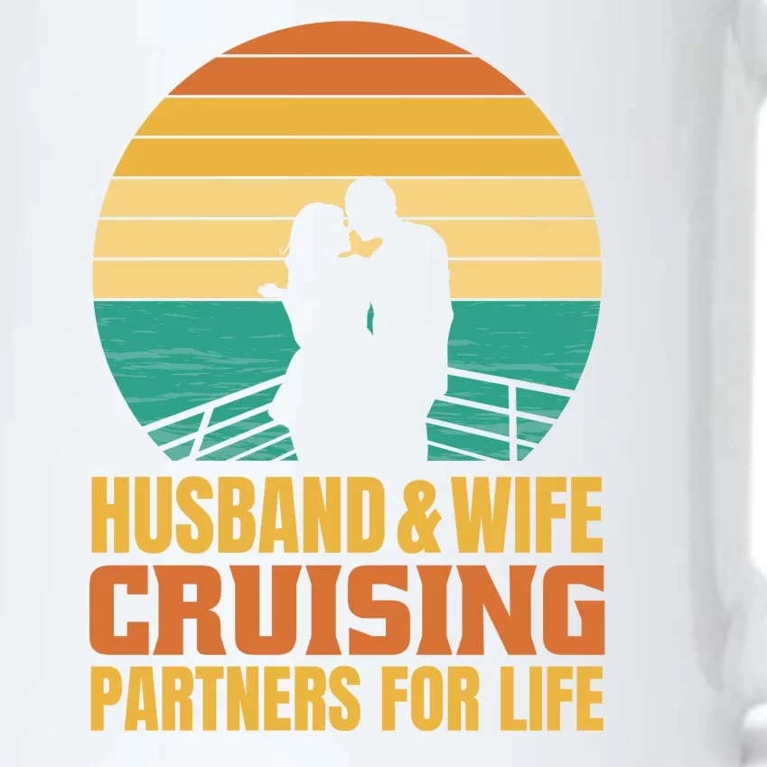 Husband And Wife Cruising Partners For Life Black Color Changing Mug