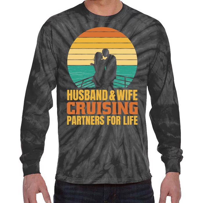 Husband And Wife Cruising Partners For Life Tie-Dye Long Sleeve Shirt