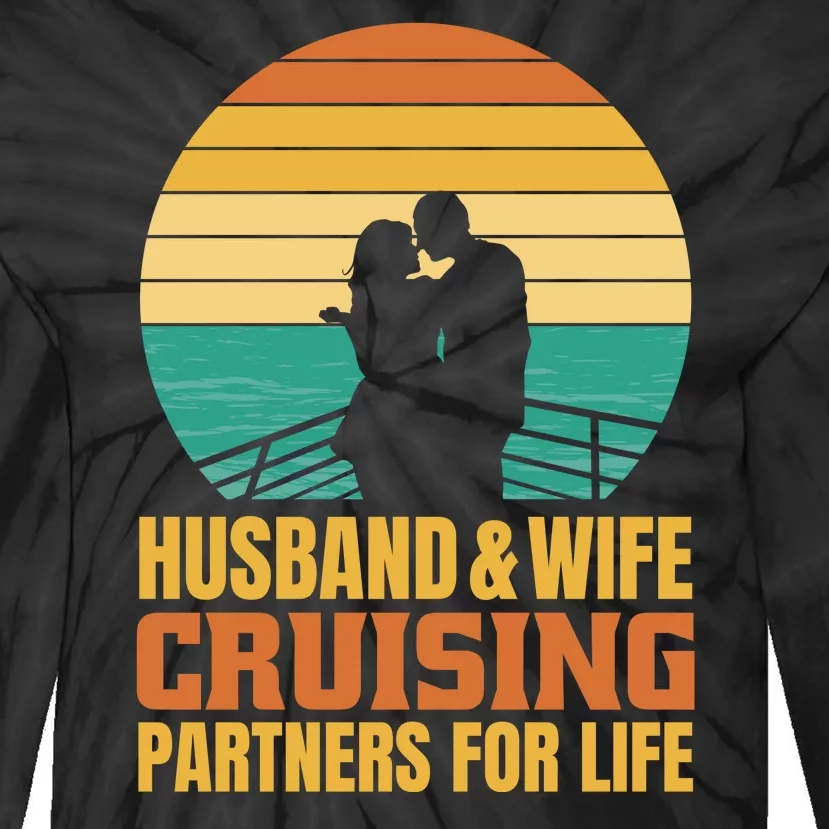 Husband And Wife Cruising Partners For Life Tie-Dye Long Sleeve Shirt