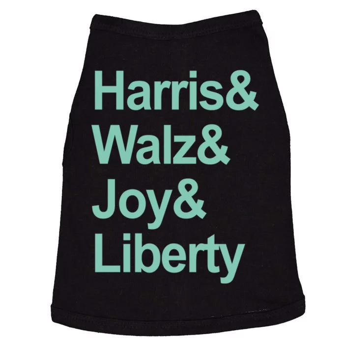 Harris And Walz And Joy And Liberty Doggie Tank