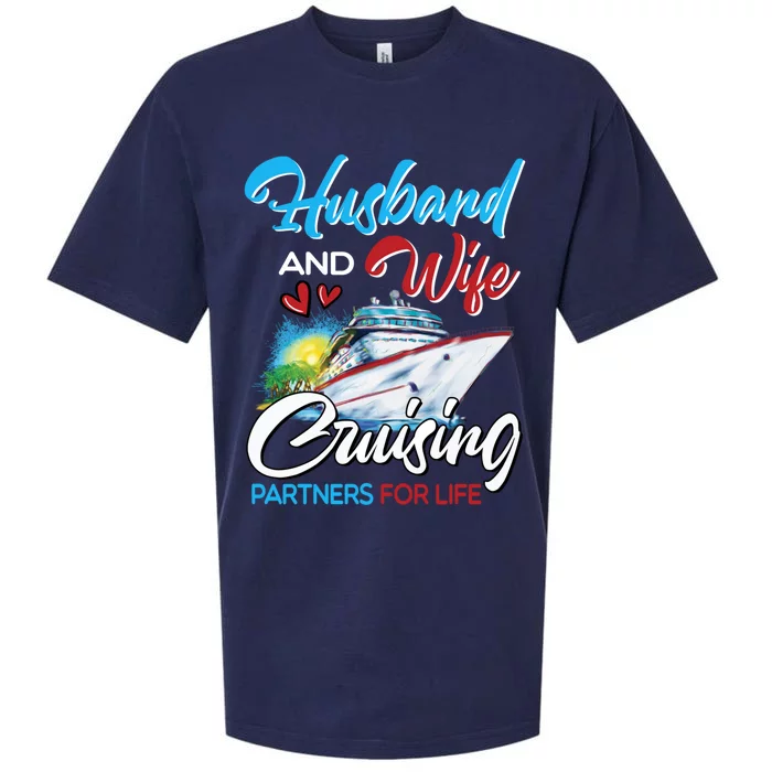 Husband And Wife Cruising Partners For Life Cruise Matching Sueded Cloud Jersey T-Shirt