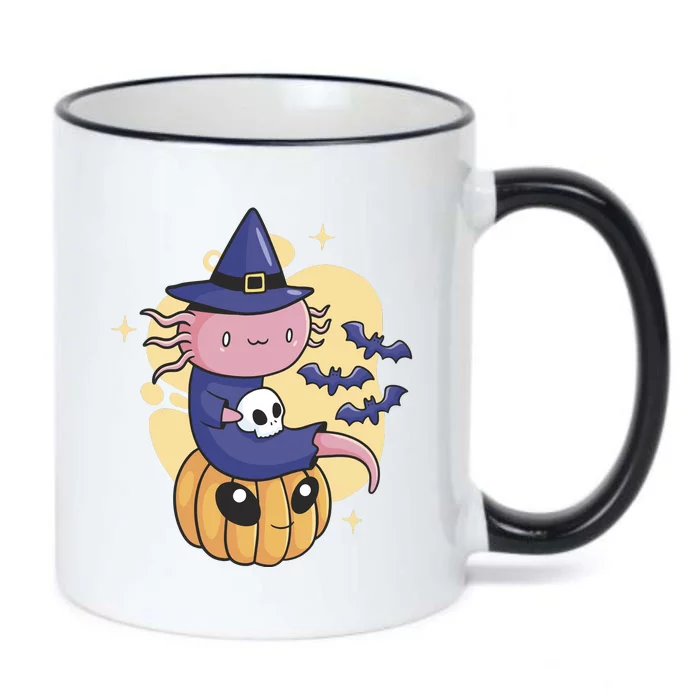 Halloween Axolotl Witch Cute Black Color Changing Mug