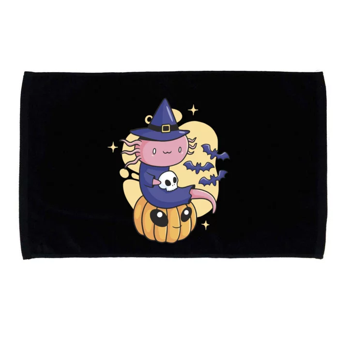 Halloween Axolotl Witch Cute Microfiber Hand Towel