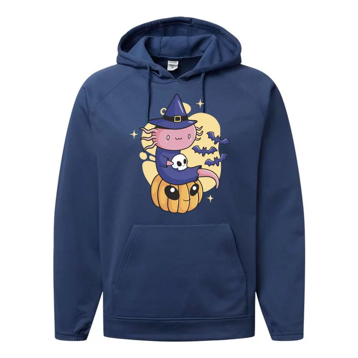 Halloween Axolotl Witch Cute Performance Fleece Hoodie