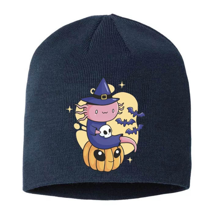 Halloween Axolotl Witch Cute 8 1/2in Sustainable Knit Beanie