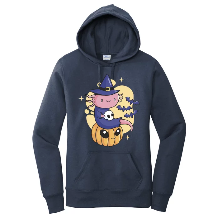 Halloween Axolotl Witch Cute Women's Pullover Hoodie