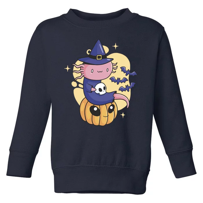 Halloween Axolotl Witch Cute Toddler Sweatshirt