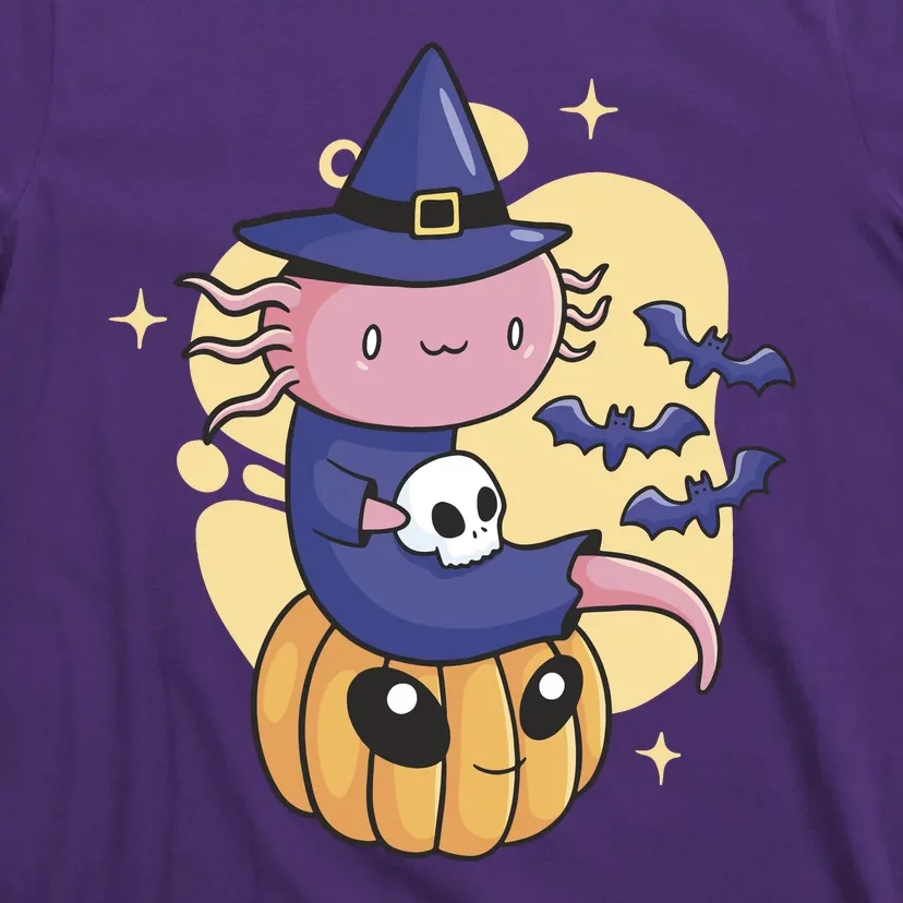 Halloween Axolotl Witch Cute T-Shirt