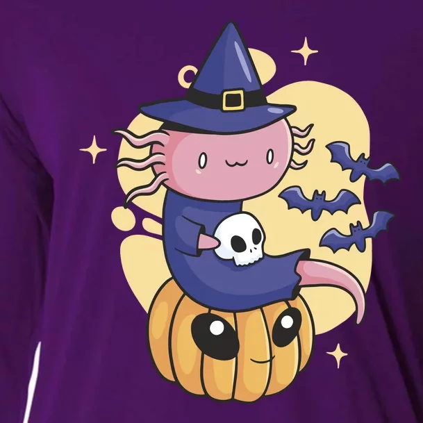 Halloween Axolotl Witch Cute Cooling Performance Long Sleeve Crew