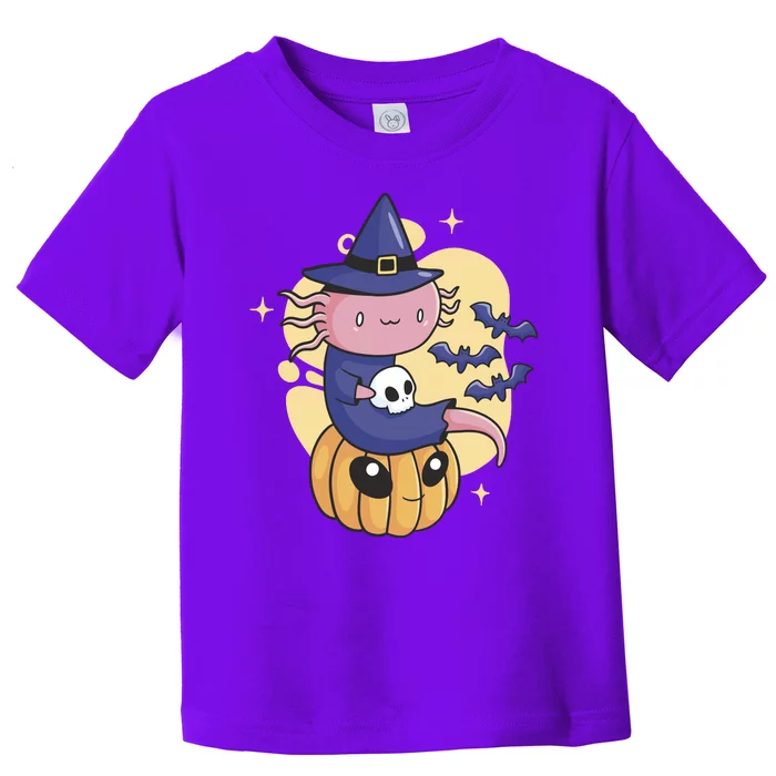 Halloween Axolotl Witch Cute Toddler T-Shirt