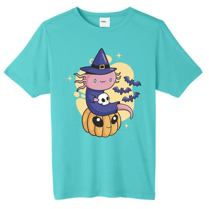 Halloween Axolotl Witch Cute ChromaSoft Performance T-Shirt