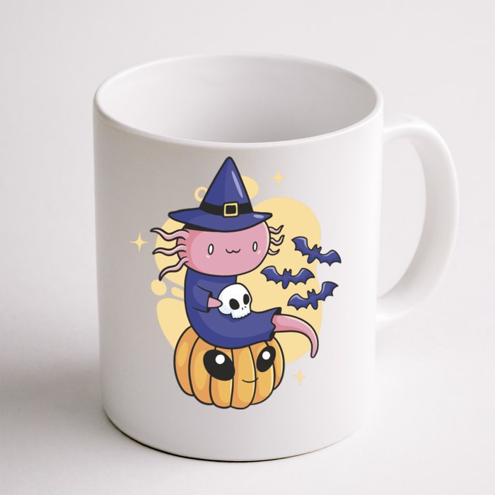 Halloween Axolotl Witch Cute Front & Back Coffee Mug