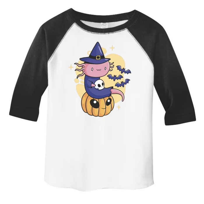 Halloween Axolotl Witch Cute Toddler Fine Jersey T-Shirt