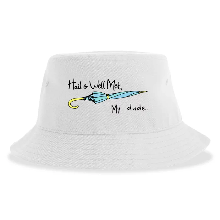 Hail And Well Met My Dude Fun Sustainable Bucket Hat