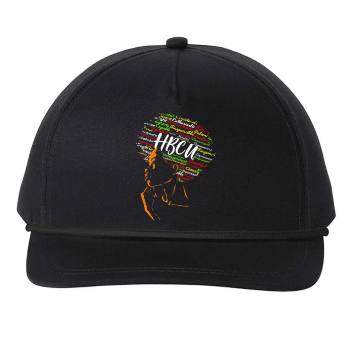 Hbcu Afro Woman Historically Black College Hbcu Snapback Five-Panel Rope Hat