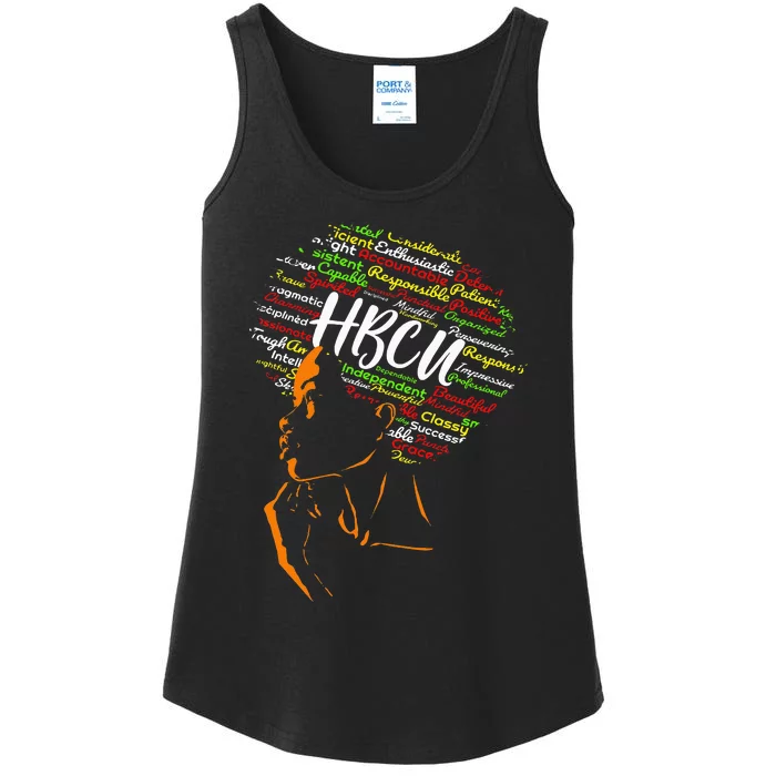 Hbcu Afro Woman Historically Black College Hbcu Ladies Essential Tank