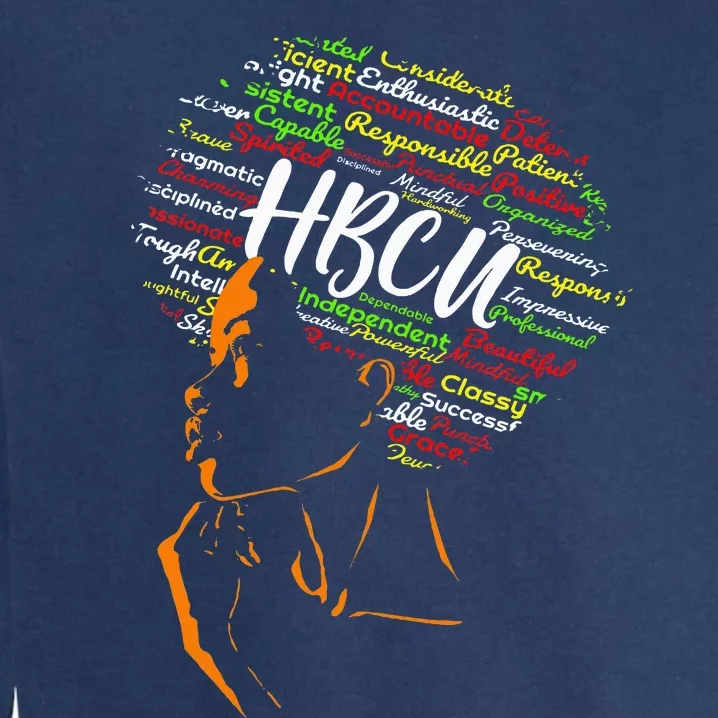 Hbcu Afro Woman Historically Black College Hbcu Garment-Dyed Sweatshirt