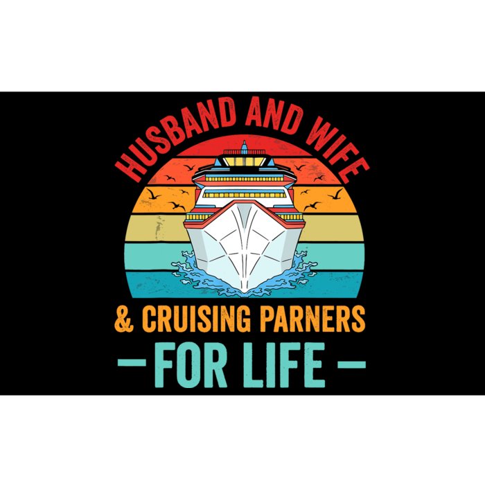 Husband and Wife Cruise Partners For Life Cruising Funny Bumper Sticker