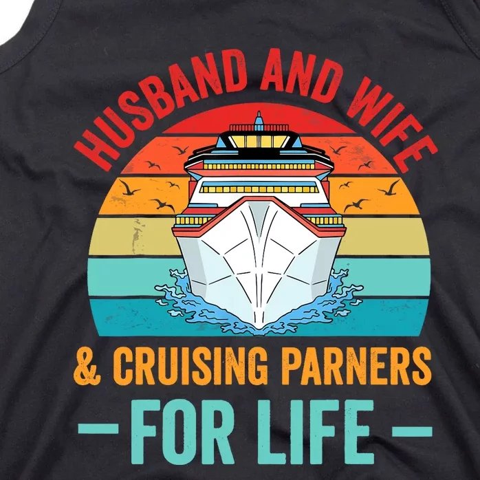 Husband and Wife Cruise Partners For Life Cruising Funny Tank Top