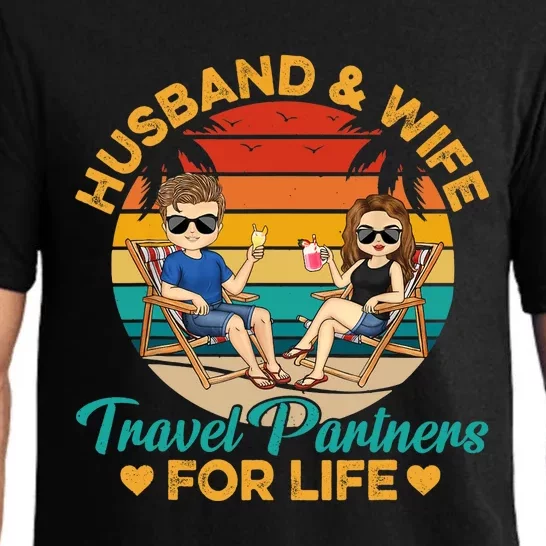 Husband And Wife Travel Partners For Life Beach Traveling Pajama Set