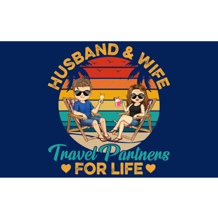 Husband And Wife Travel Partners For Life Beach Traveling Bumper Sticker